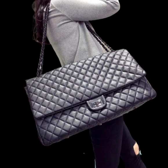 large quilted shoulder bag